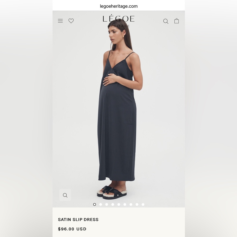 Legoe heritage satin slip dress NWT